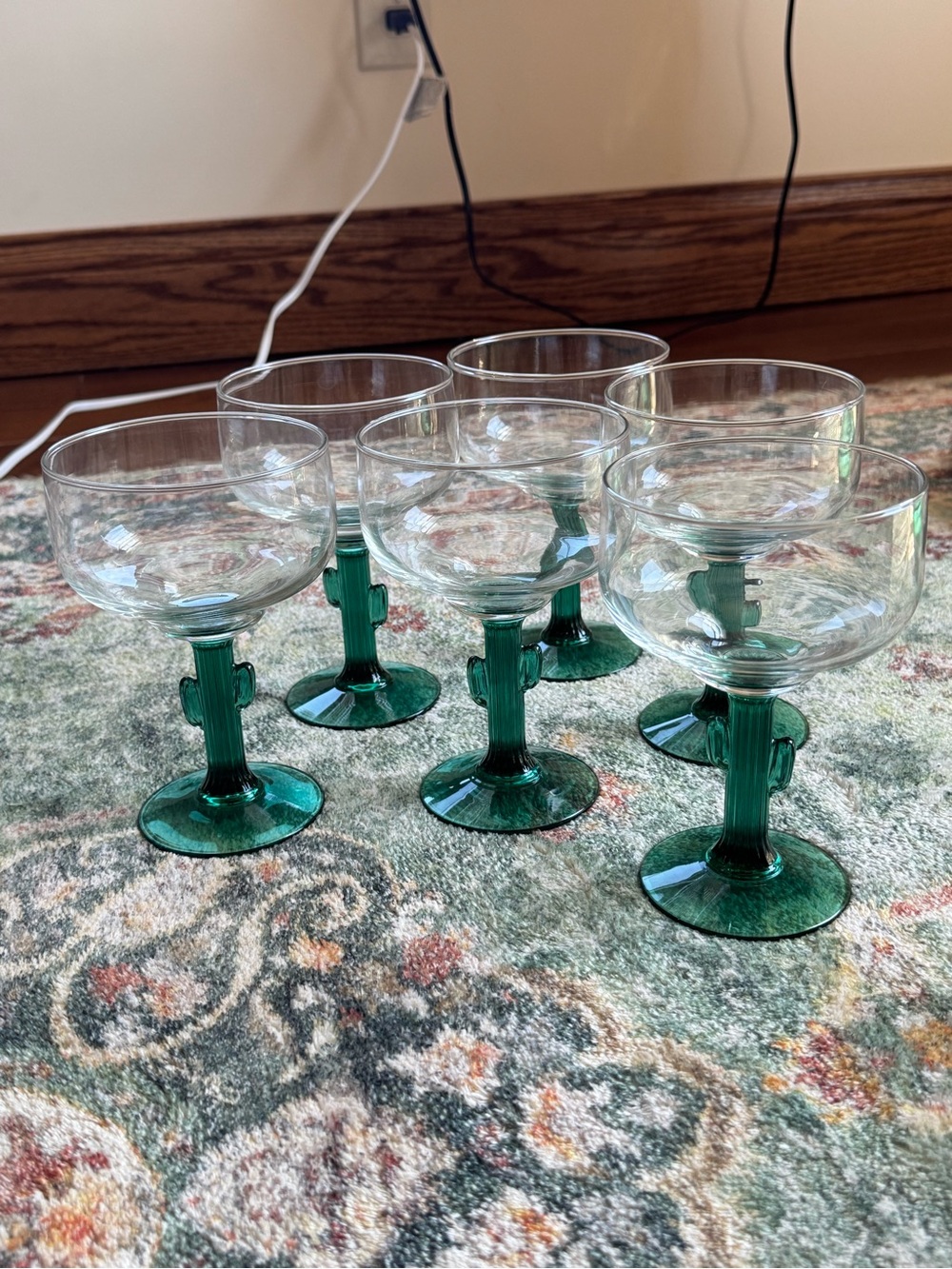 LIBBEY Cactus Margarita Glasses-Set of 6